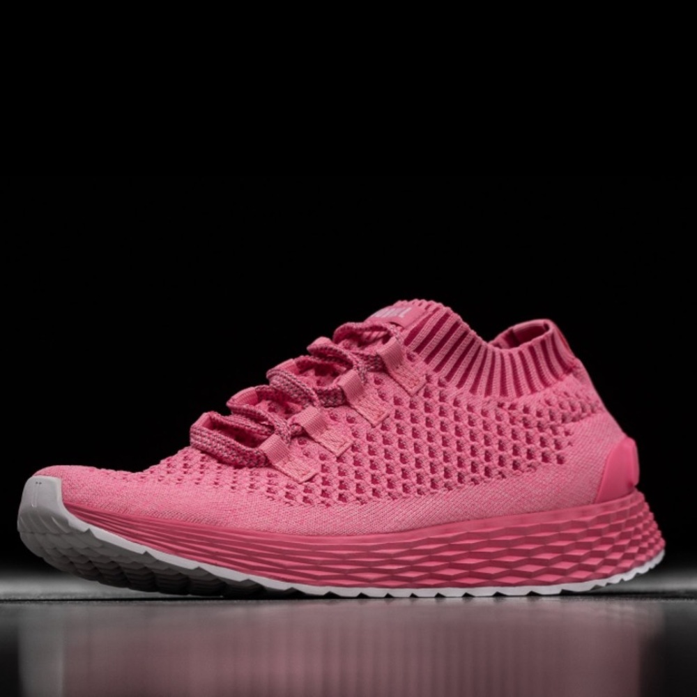 NOBULL Bright Pink Knit Runners Size 8